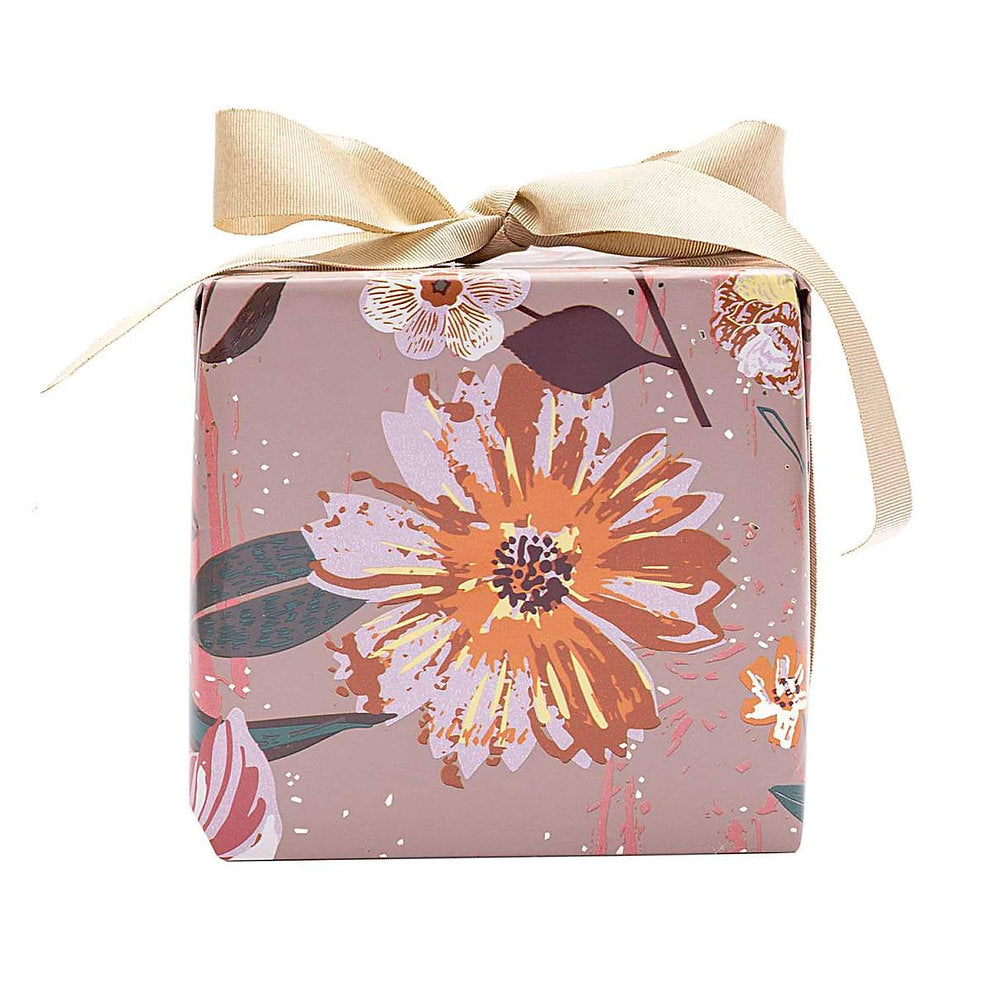 Geschenkpapier Blumen Natur mauve
