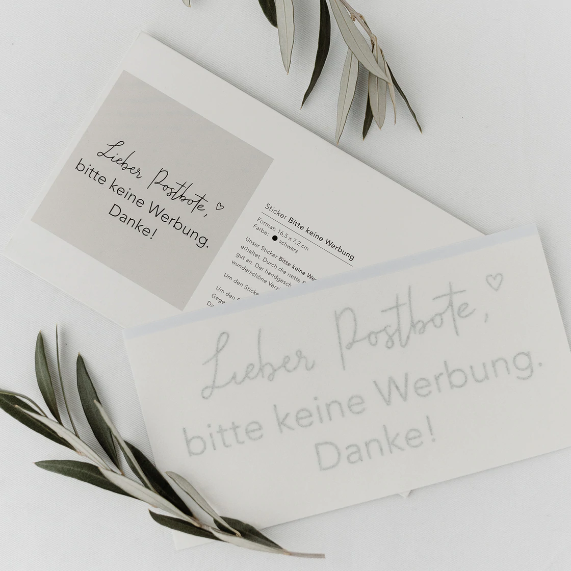 Sticker Briefkasten weiß