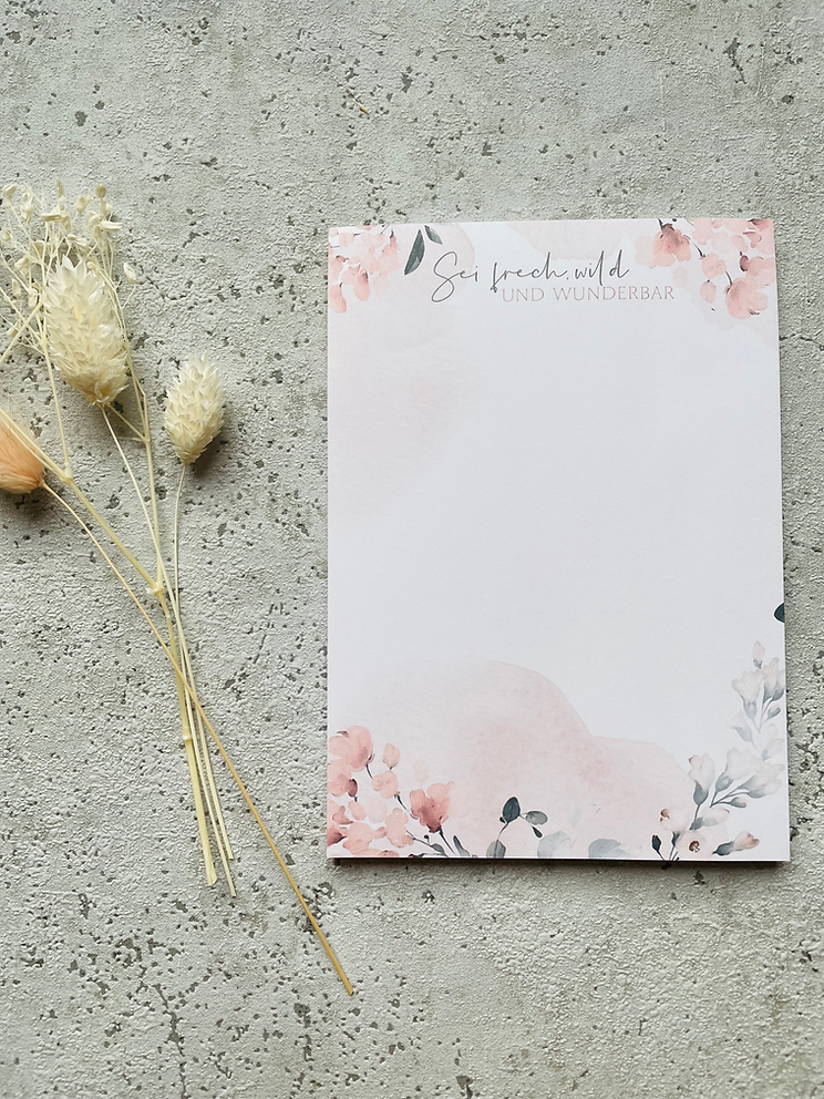Notizblock •Aquarell Blumen • 2022 Eigenproduktion