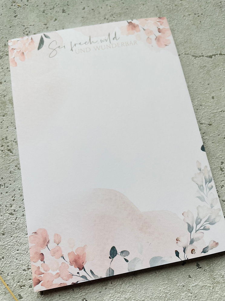 Notizblock •Aquarell Blumen • 2022 Eigenproduktion