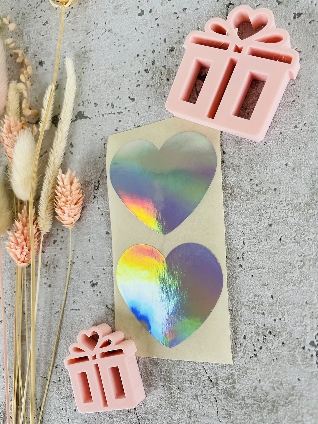 Sticker Herz Regebogen 10 Stk.