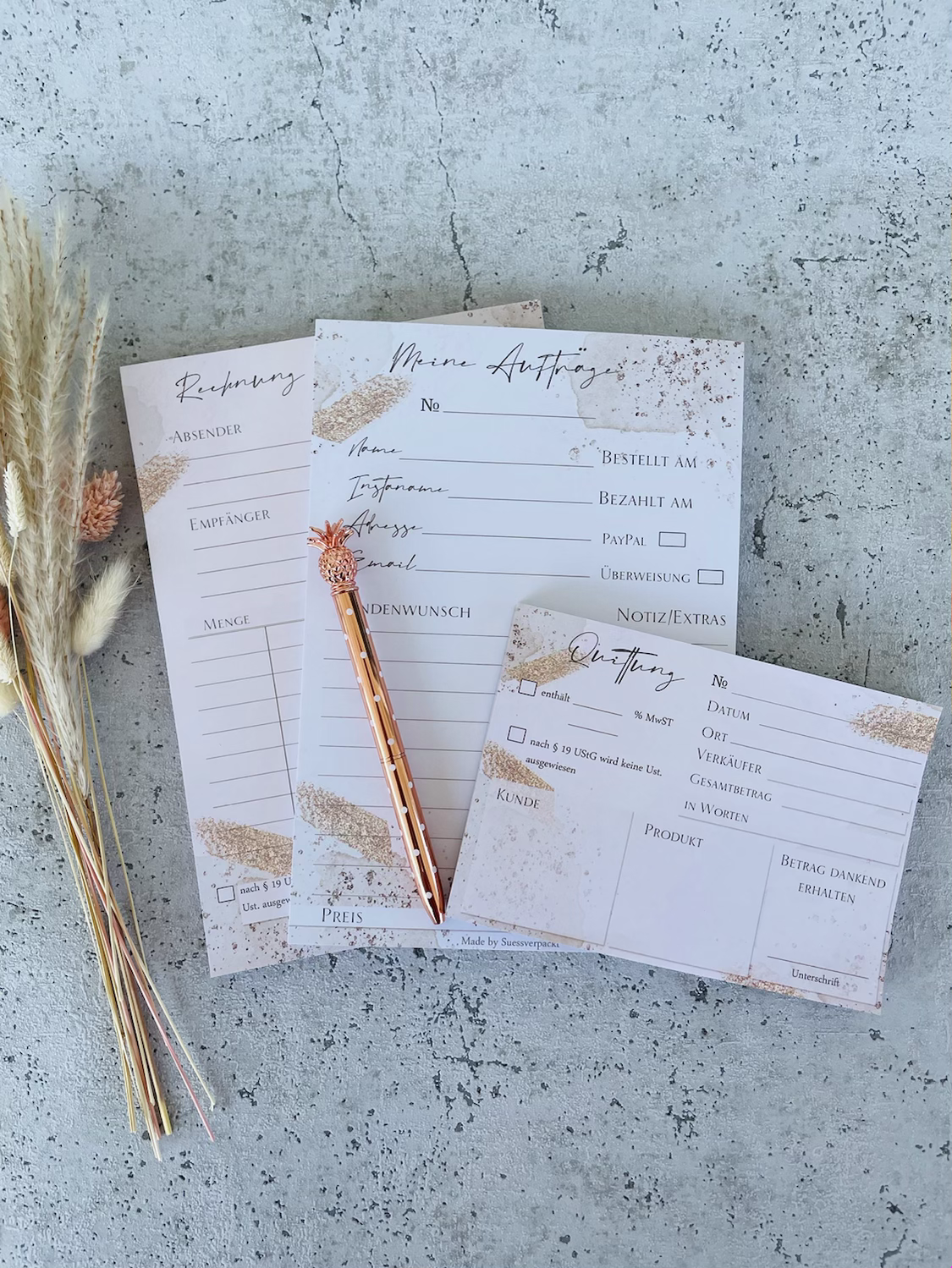 Grosses Business SET Rechnungsblock•Quittungsblock•Auftragsblock