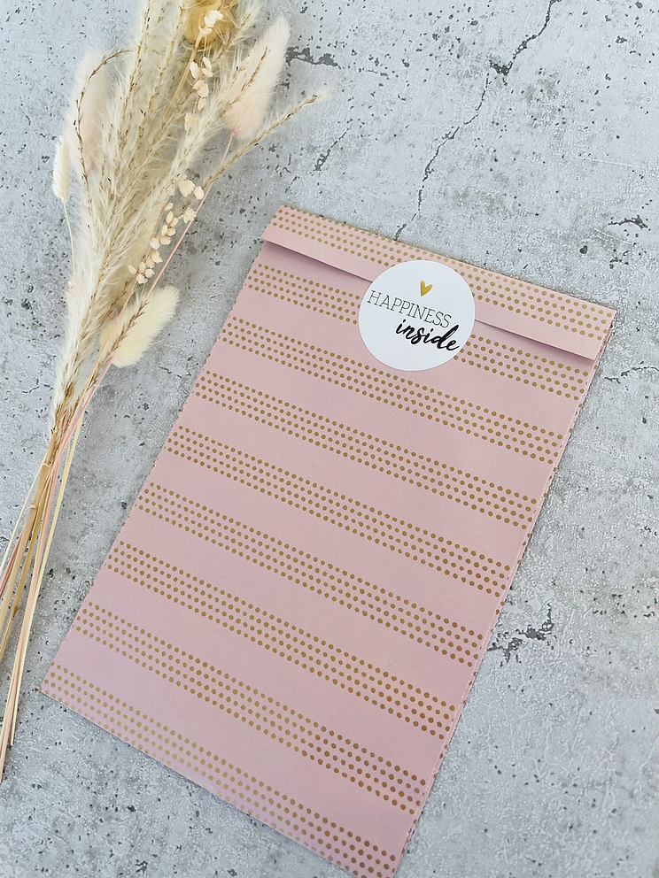 Papier Taschen  •goldenes Rosé• 10 Stk