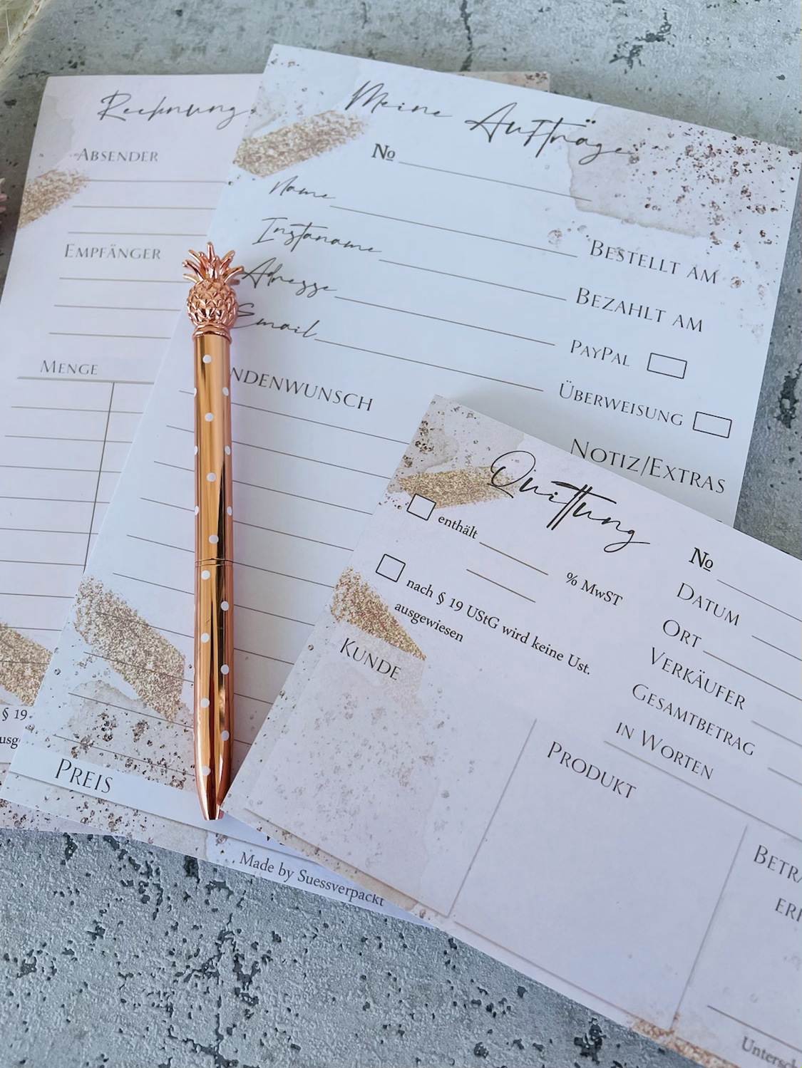 Grosses Business SET Rechnungsblock•Quittungsblock•Auftragsblock