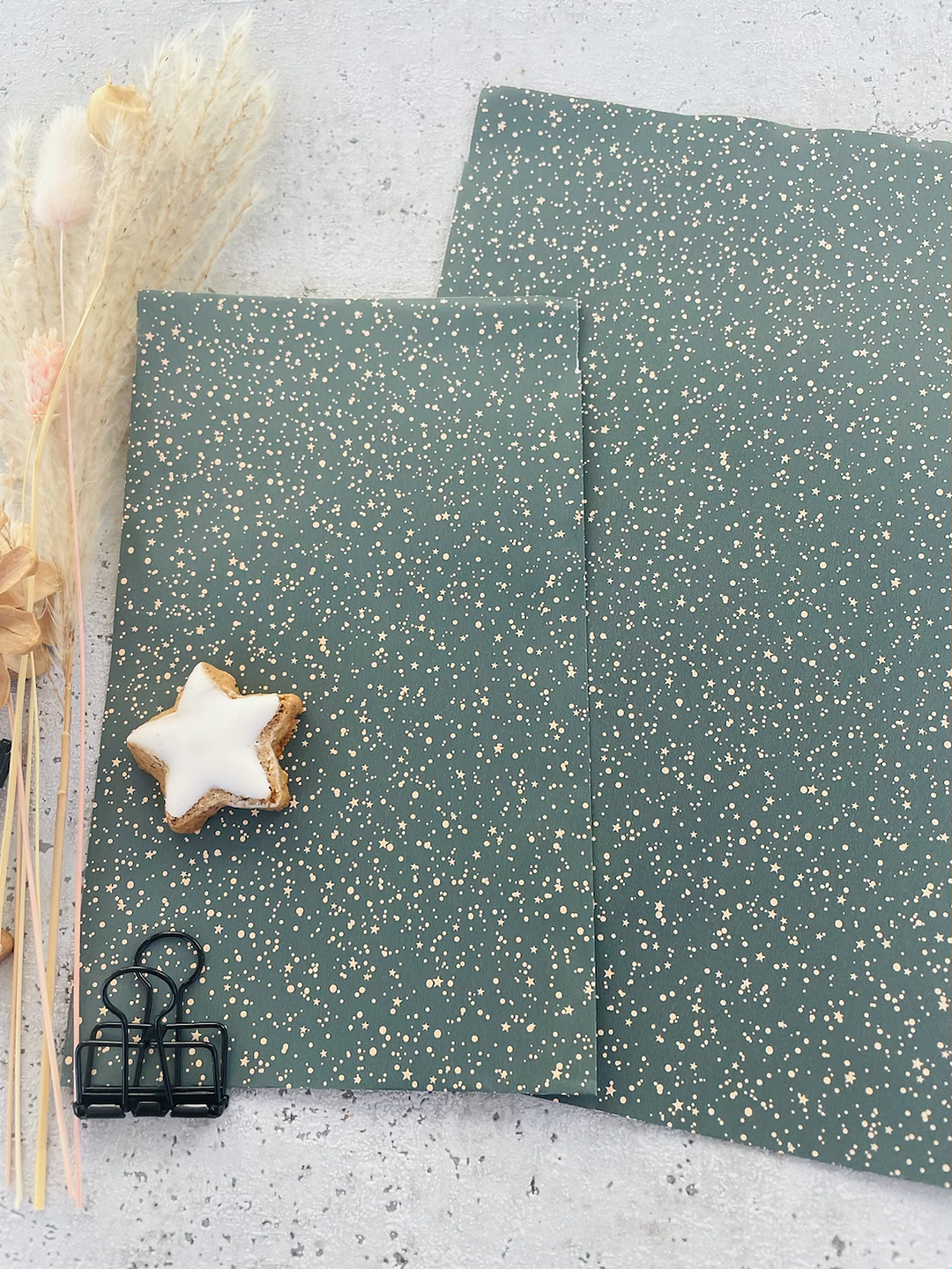 Papier Taschen  •stars and winterflower• 10 Stk