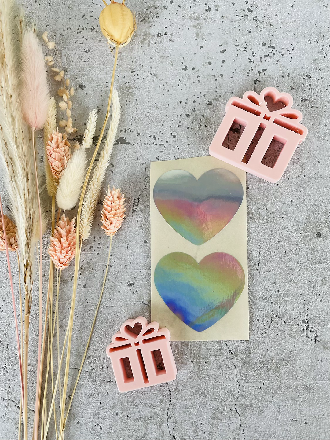 Sticker Herz Regebogen 10 Stk.