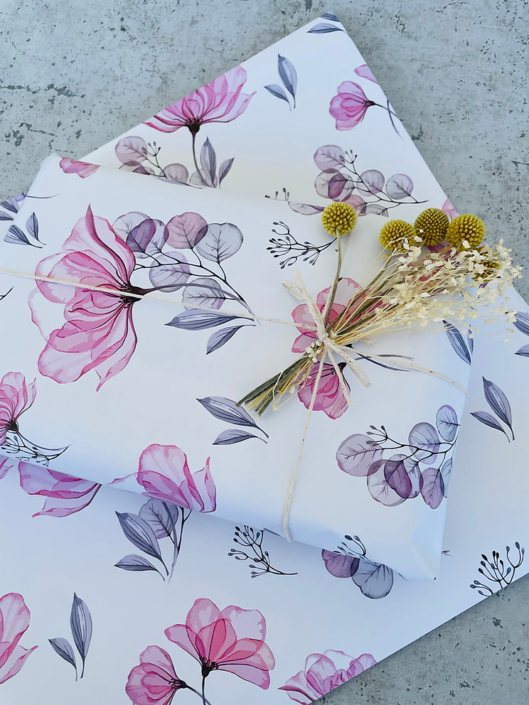 Geschenkpapier  Aquarell Flower 50x70cm