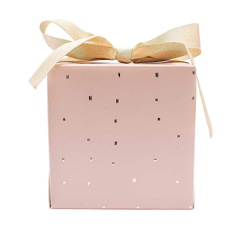 Geschenkpapier Striche rosa Gold