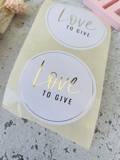 Sticker •Love to Give• 10 Stk.