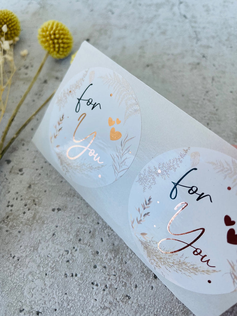 Sticker • BOHO • for you  kupfergold Eigenproduktion 10 Stk