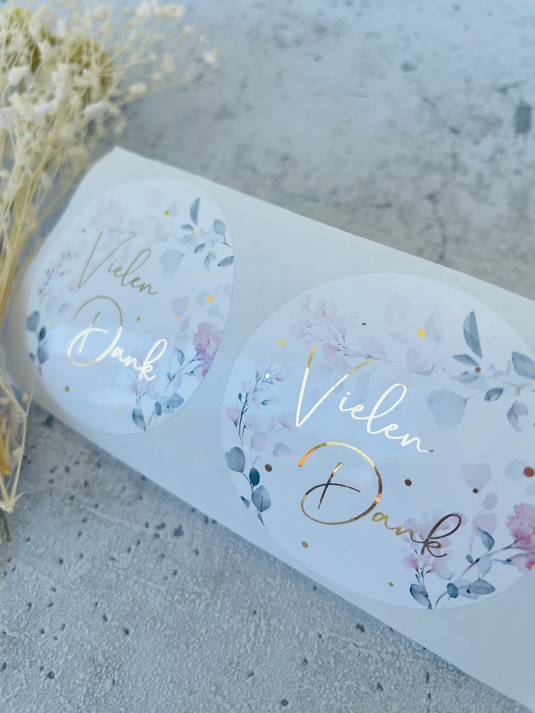 Sticker • vielen Dank • Aquarell Flowers • 10 Stk. Eigenproduktion