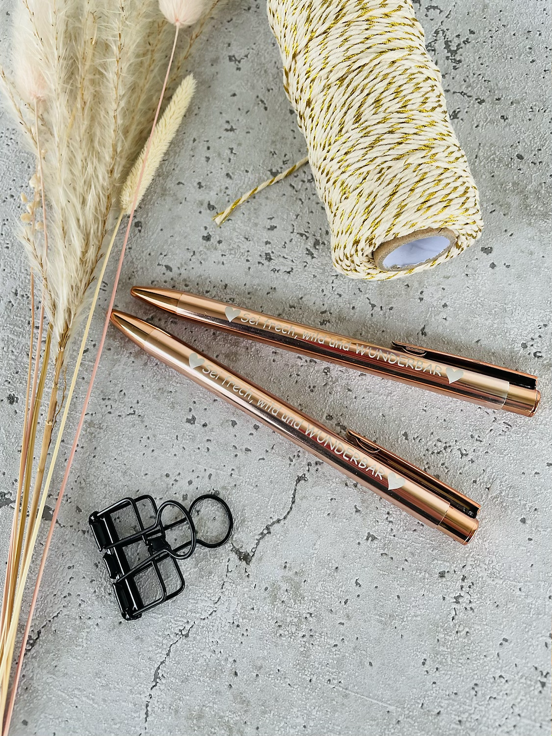 Kugelschreiber Rosegold mit Aufdruck