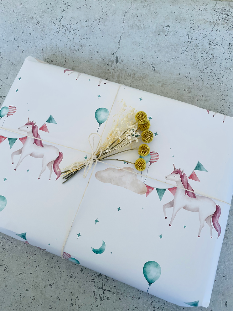 Geschenkpapier  Kinder Einhorn 50x70cm