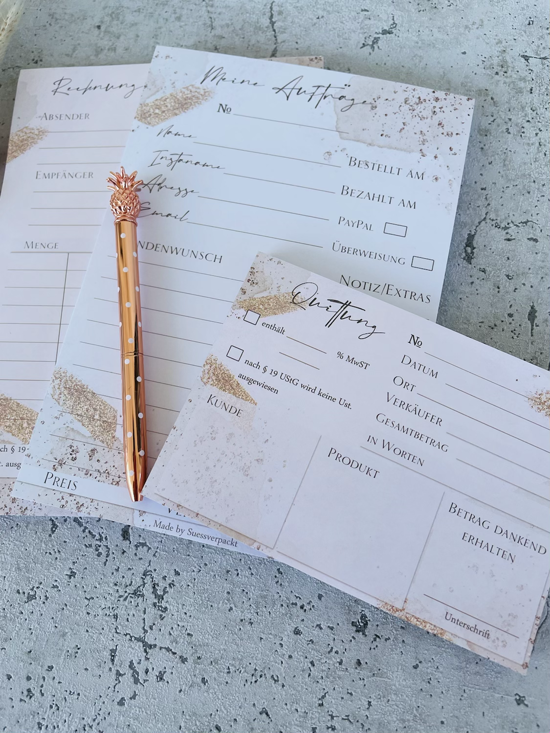 Grosses Business SET Rechnungsblock•Quittungsblock•Auftragsblock