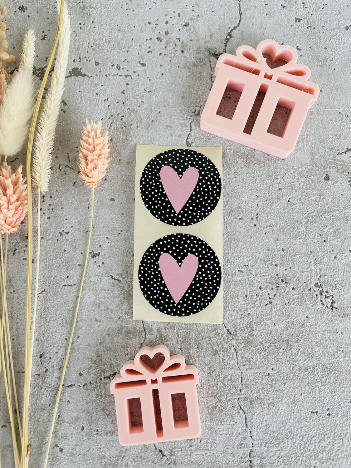 Sticker •Herz gepunktet • 10 Stk.