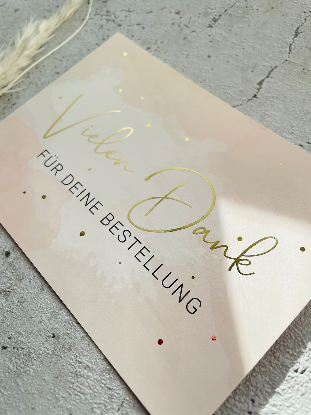 Karten  •VielenDank• beige oder rosa