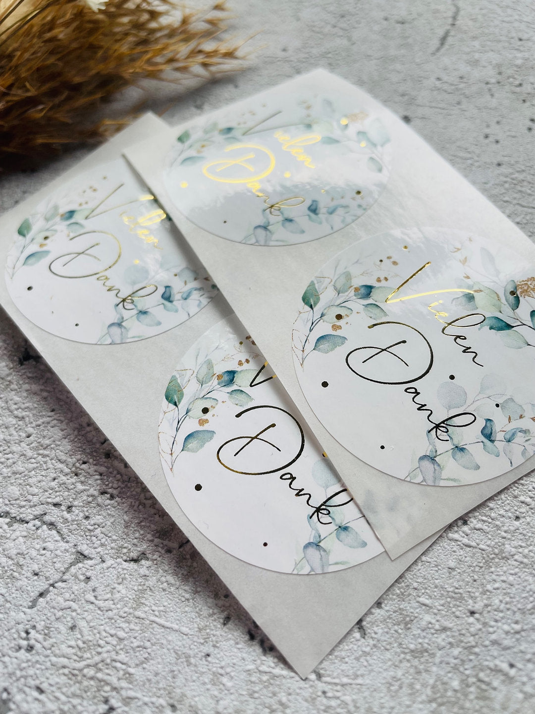 Sticker • vielen Dank • Eukalyptus 2023 •  10 Stk