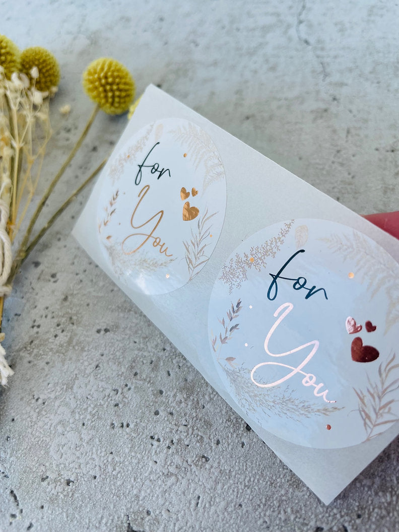 Sticker • BOHO • for you  kupfergold Eigenproduktion 10 Stk