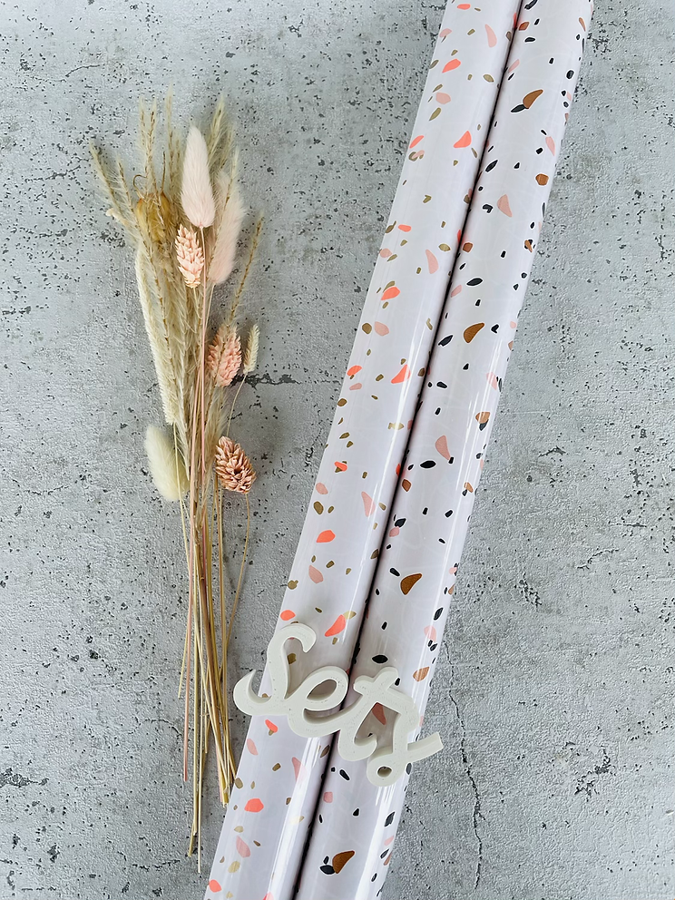 SET 2 x Geschenkpapier  50x300cm Kraftpapier