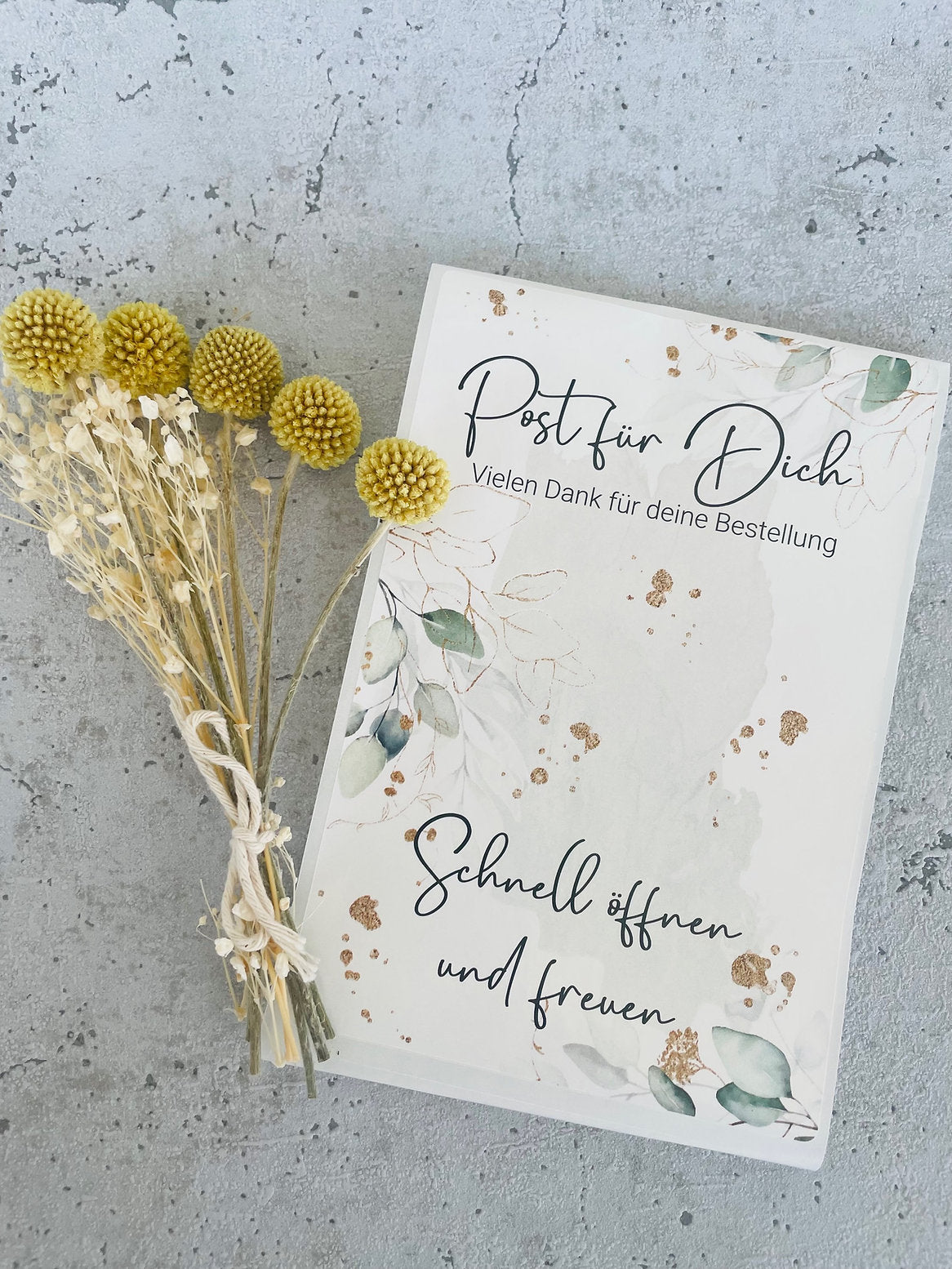 Packing Aufkleber im Aquarell Eukalyptus Design