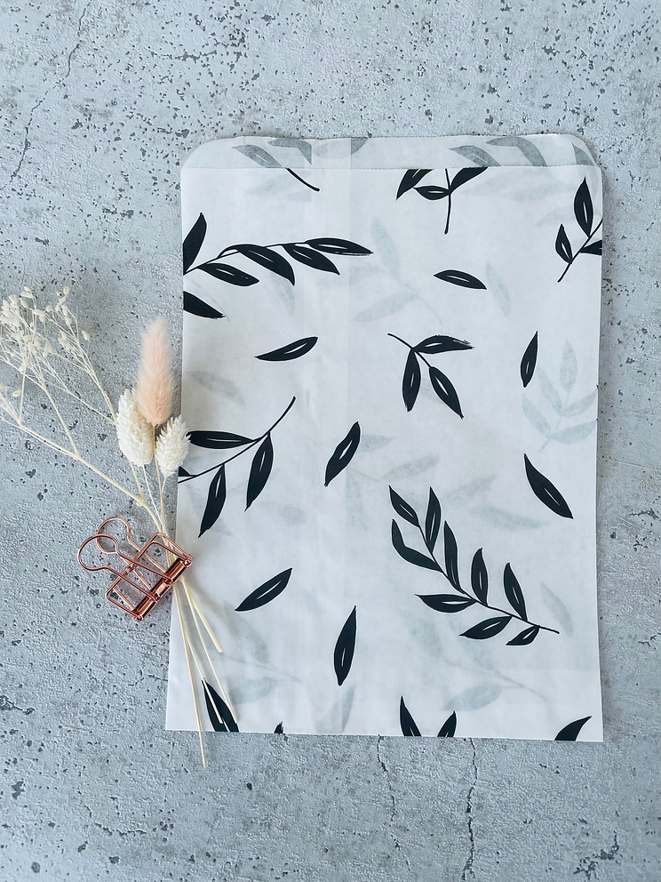 Papier Taschen  •Zweige schwarz• 10 Stk