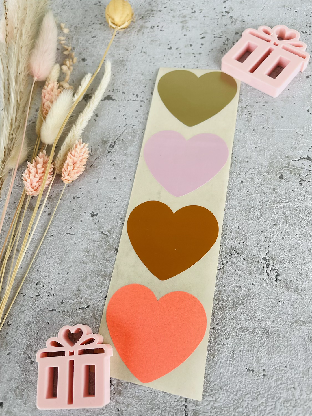 Sticker •rosa/gold• 10 Stk.