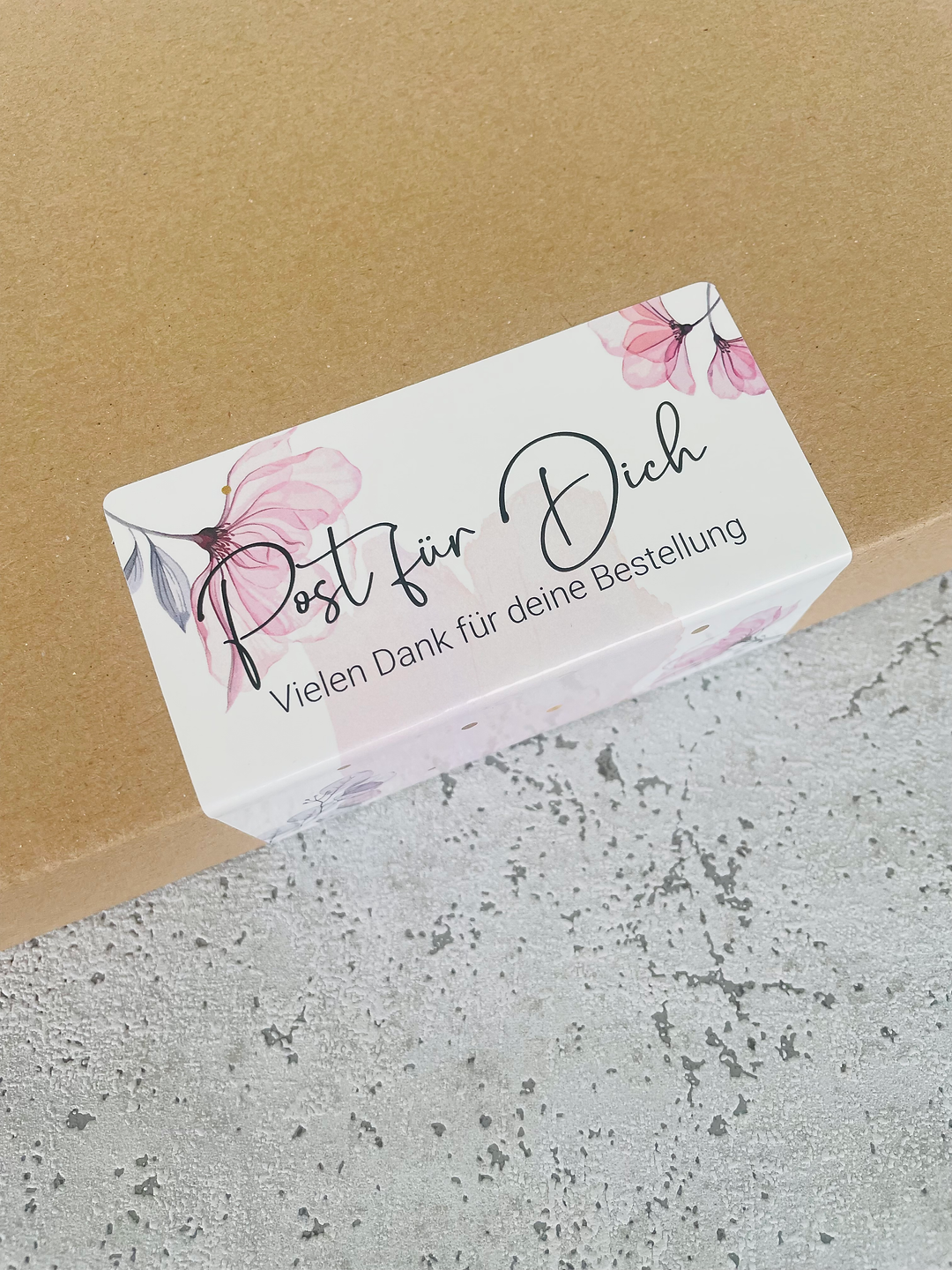 Packing Aufkleber im Aquarell Blumen Design