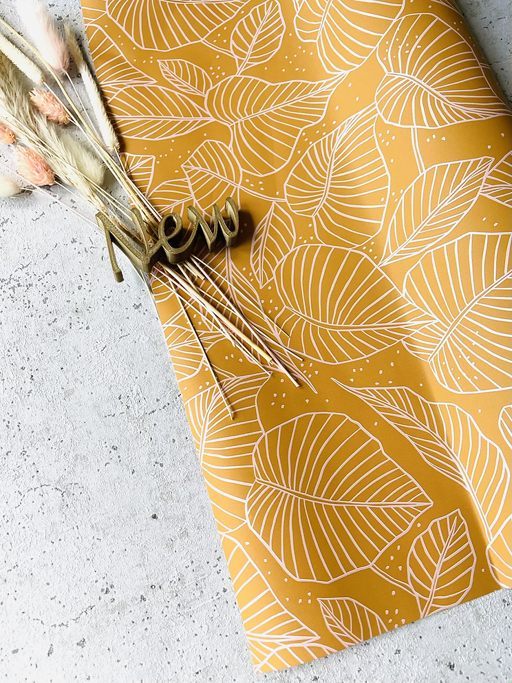 Geschenkpapier  50x300cm Senfgelb