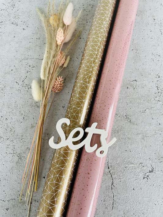 SET 2 x Geschenkpapier  50x300cm Kraftpapier