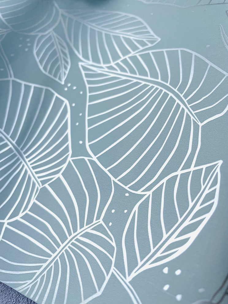 Geschenkpapier  50x300cm Blatt•Gold grün