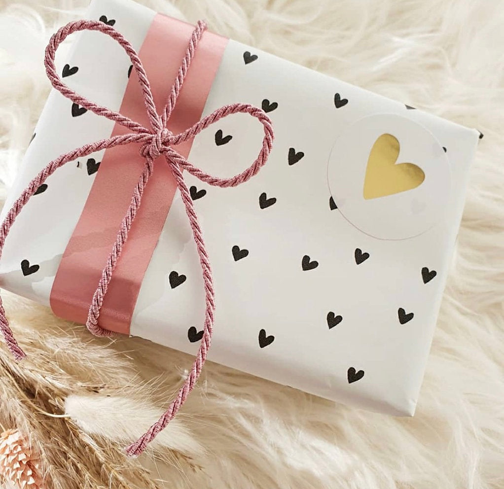 Geschenkpapier 50cm x 3 m •Herzen•