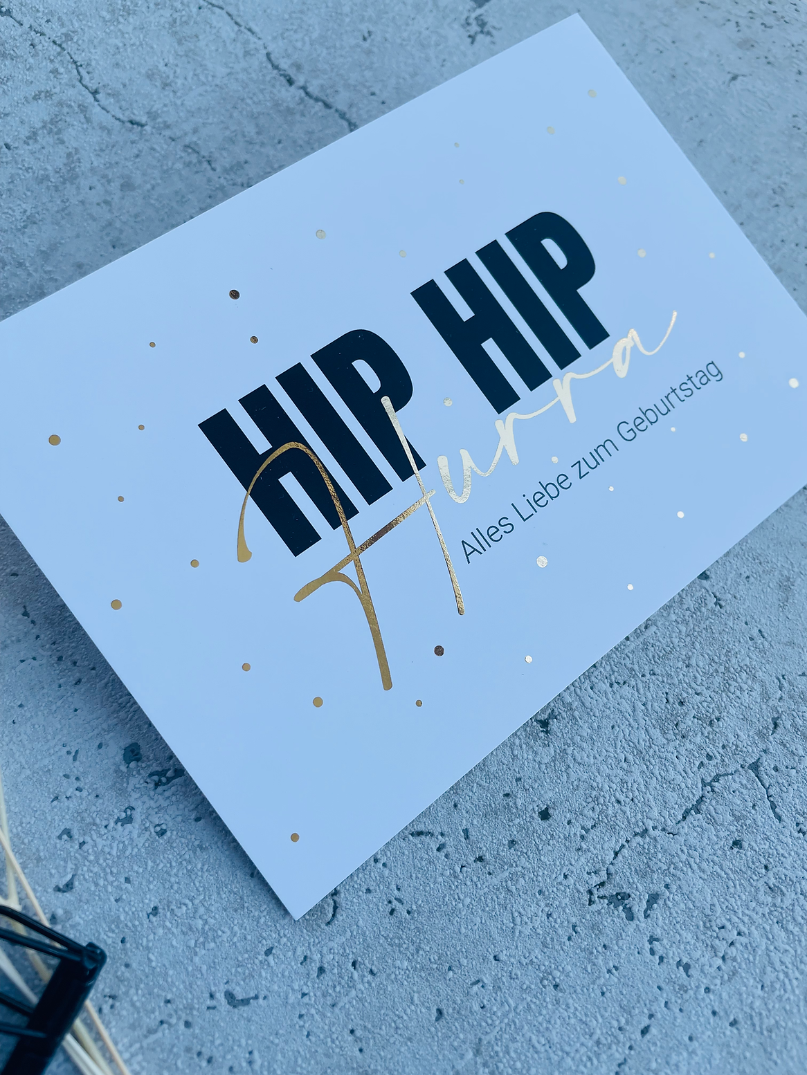 Geburtstagskarte mit Goldveredlung EIGENPRODUKTION