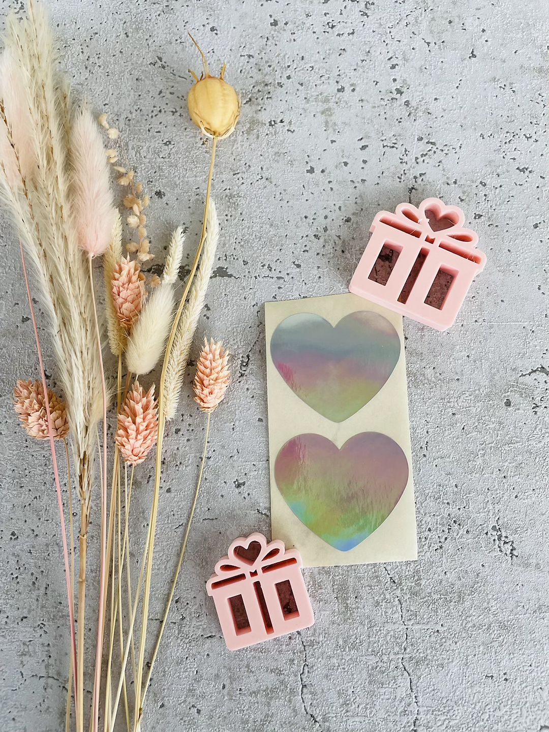 Sticker Herz Regebogen 10 Stk.