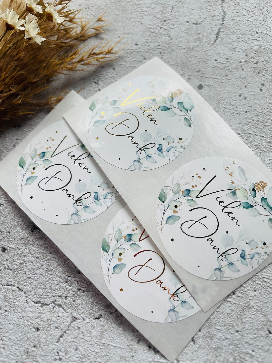 Sticker • vielen Dank • Eukalyptus 2023 •  10 Stk