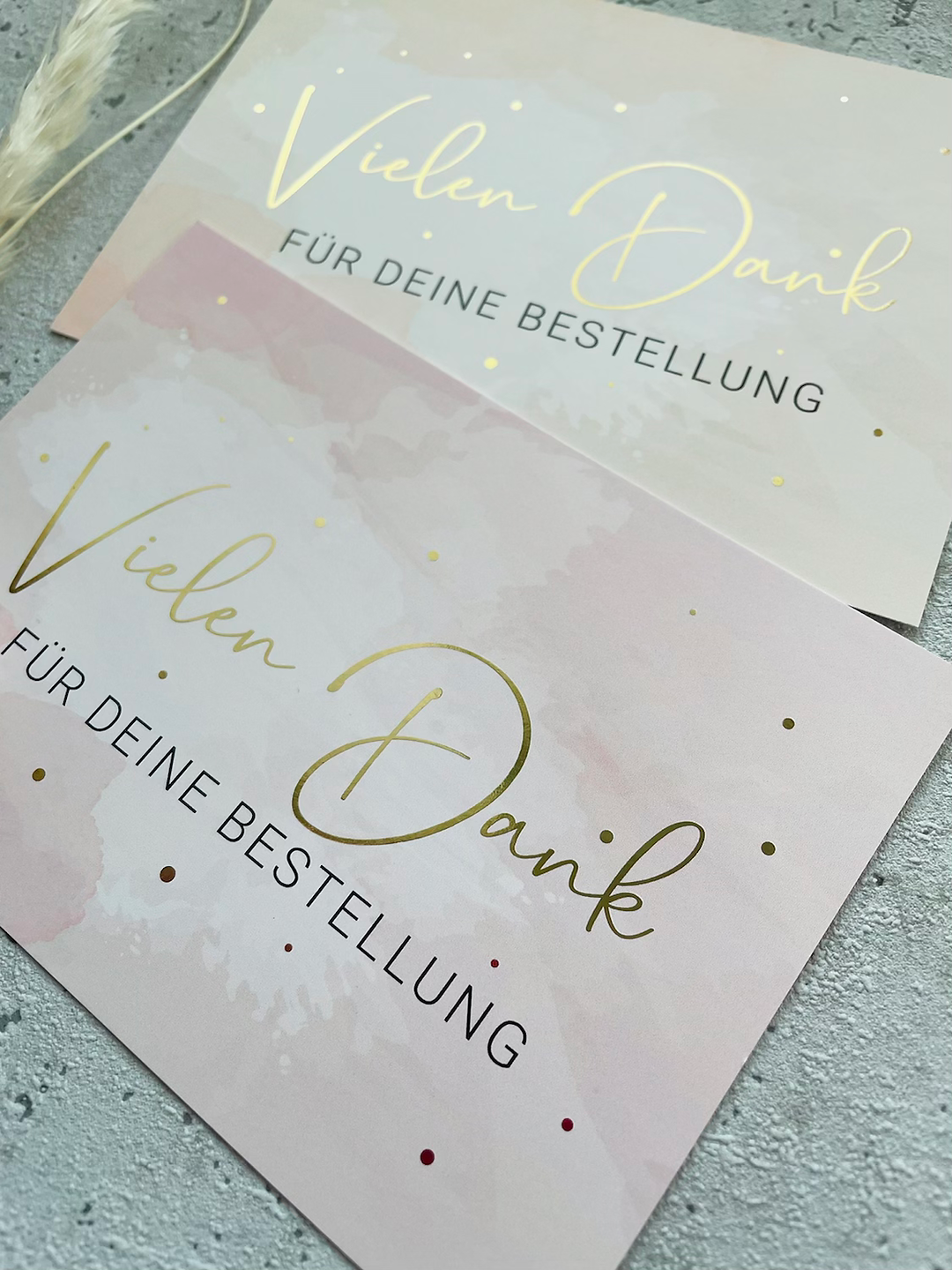 Karten  •VielenDank• beige oder rosa