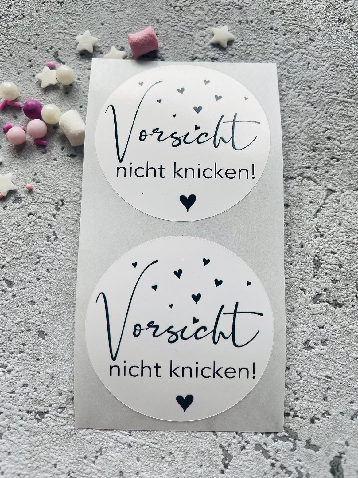 Sticker •Vorsicht nicht knicken Weiß • 10 Stk.