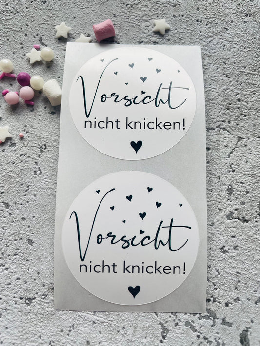 Sticker •Vorsicht nicht knicken Weiß • 10 Stk.