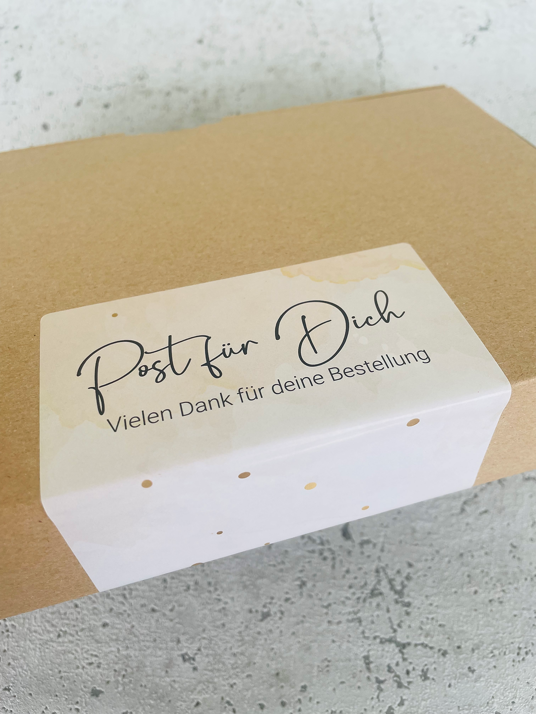 Packing Aufkleber im Gold Design