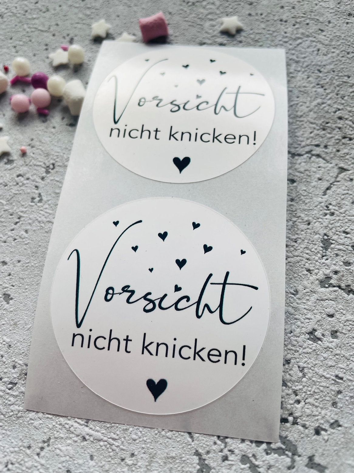 Sticker •Vorsicht nicht knicken Weiß • 10 Stk.