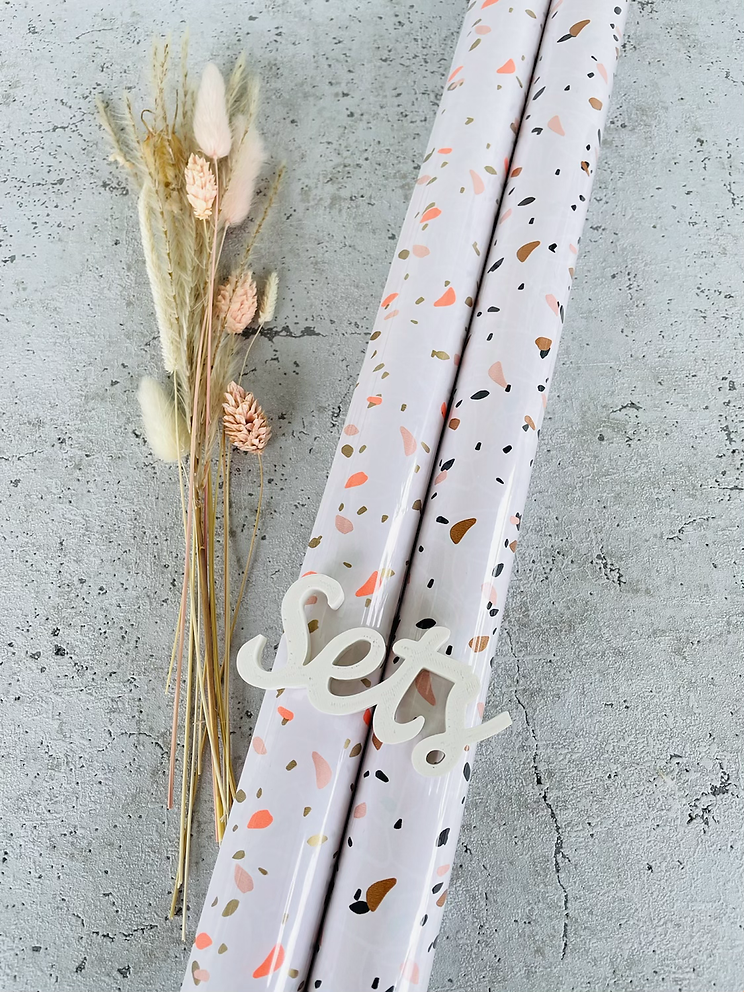 SET 2 x Geschenkpapier  50x300cm Kraftpapier