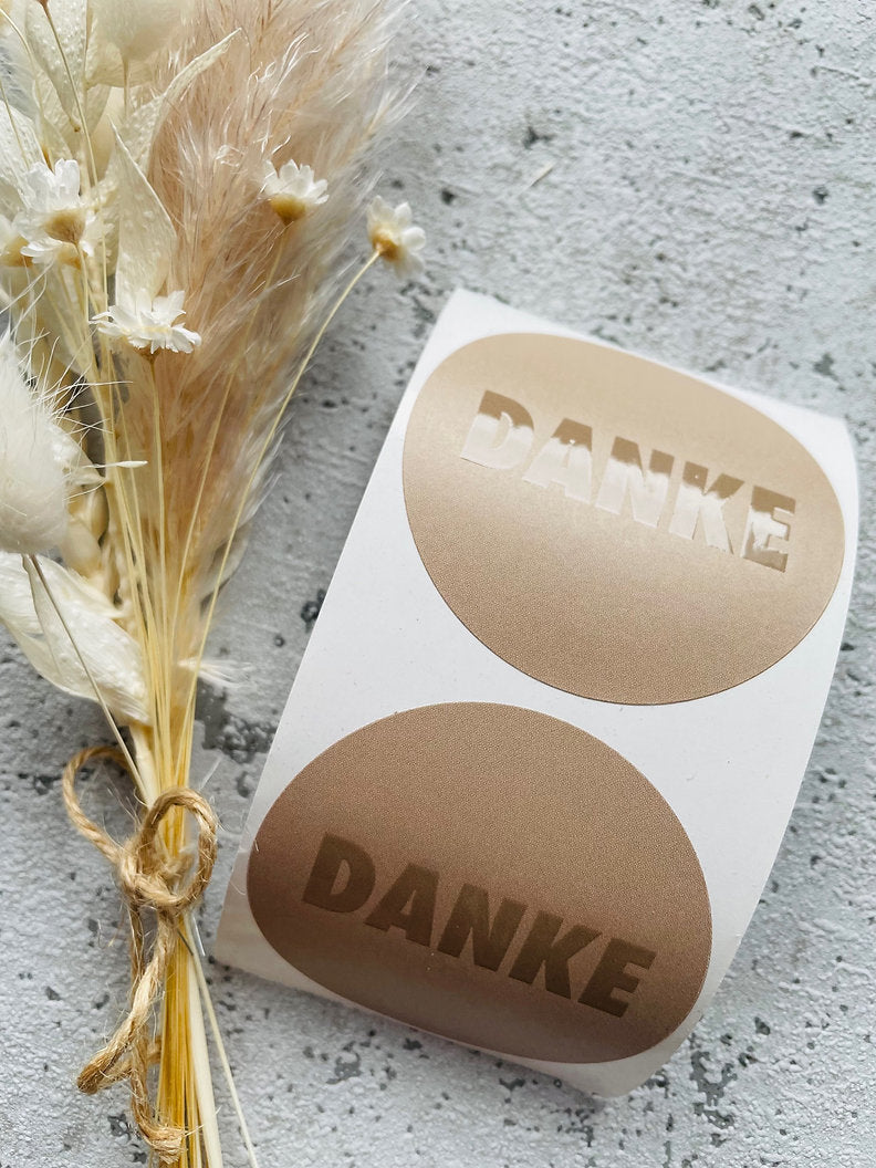 Sticker • danke • uv spot 10 Stk