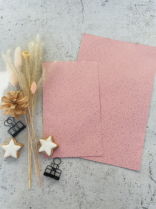Papier Taschen  •stars rosa/gold• 10 Stk
