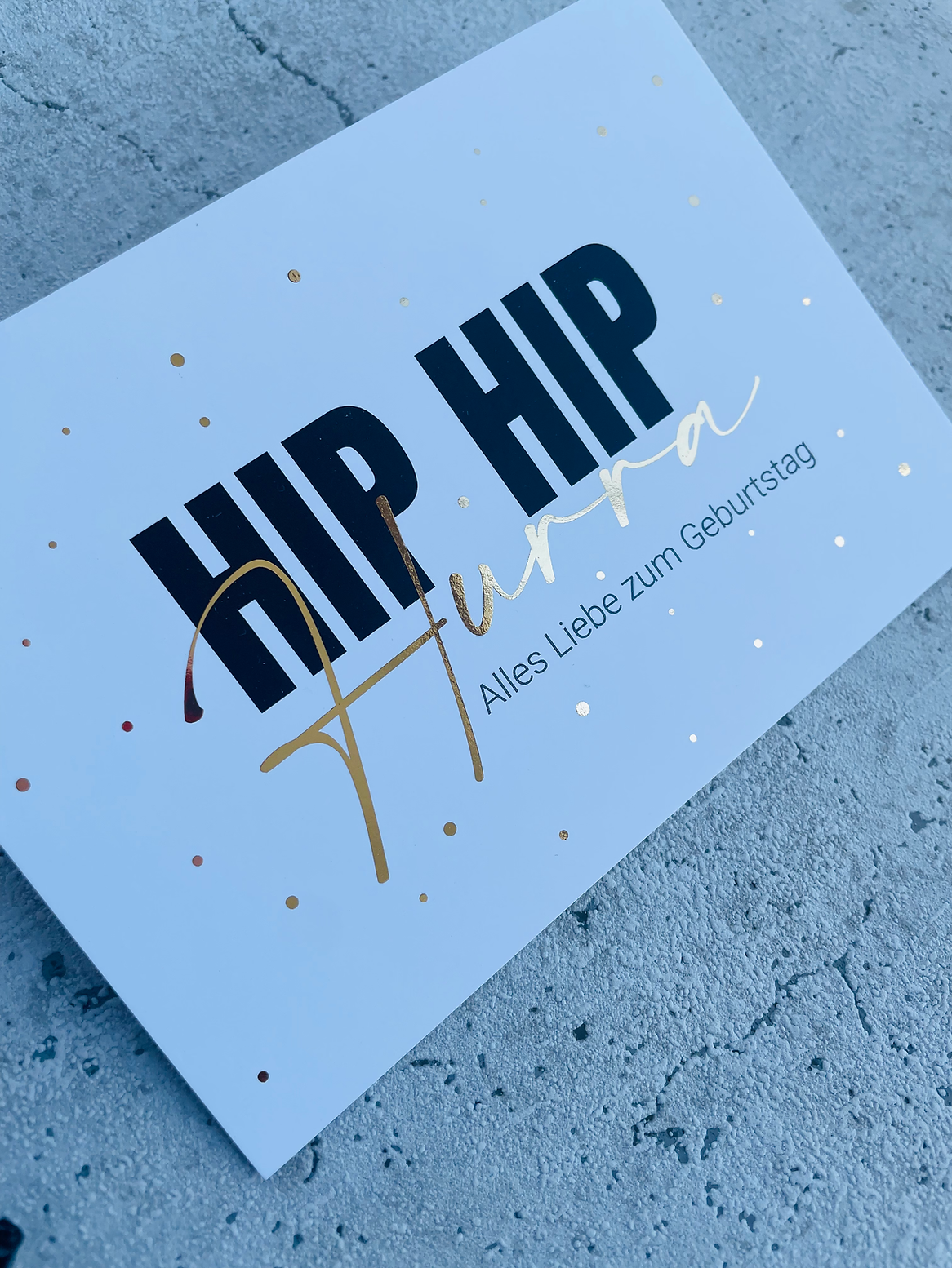 Geburtstagskarte mit Goldveredlung EIGENPRODUKTION
