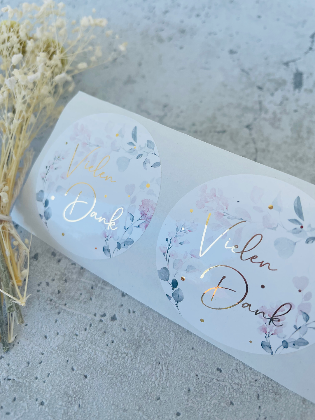 Sticker • vielen Dank • Aquarell Flowers • 10 Stk. Eigenproduktion