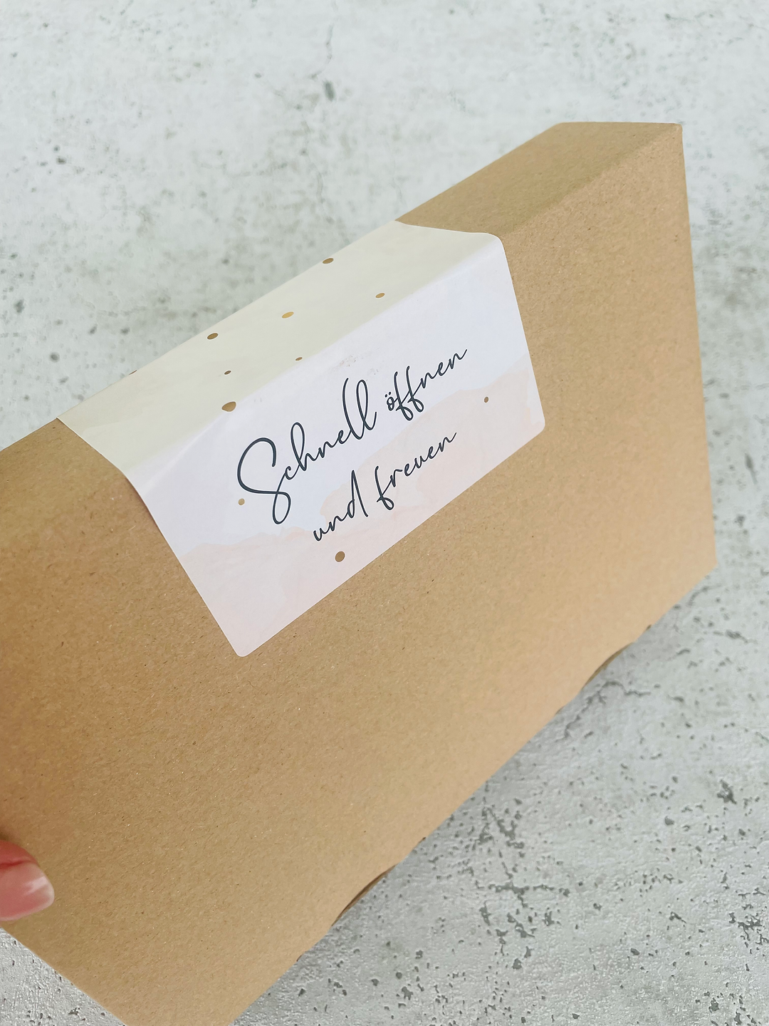 Packing Aufkleber im Gold Design