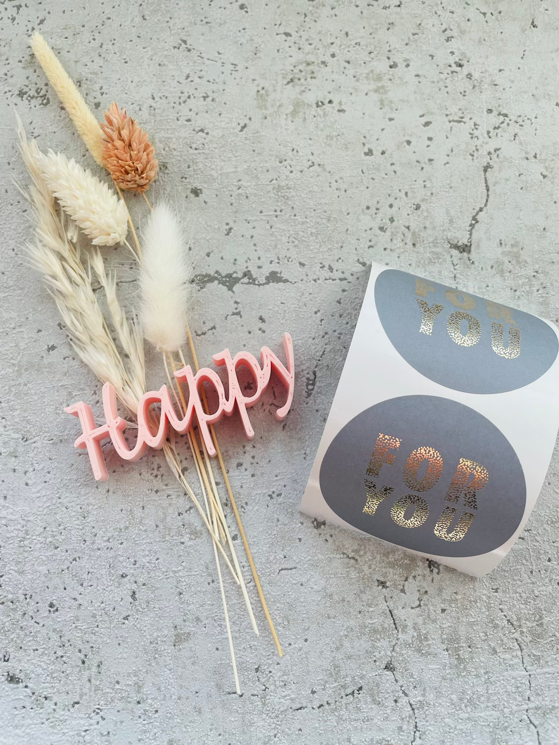 Sticker •for you•  blau/grau 10 Stk.