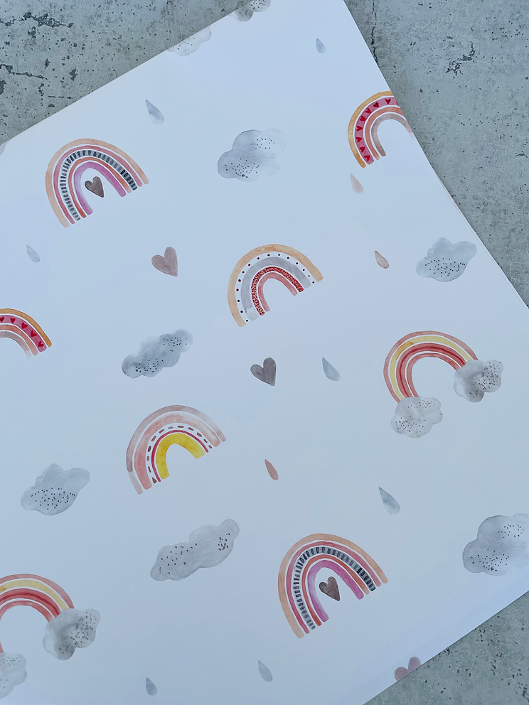 Geschenkpapier  Kinder Regenbogen 50x70cm