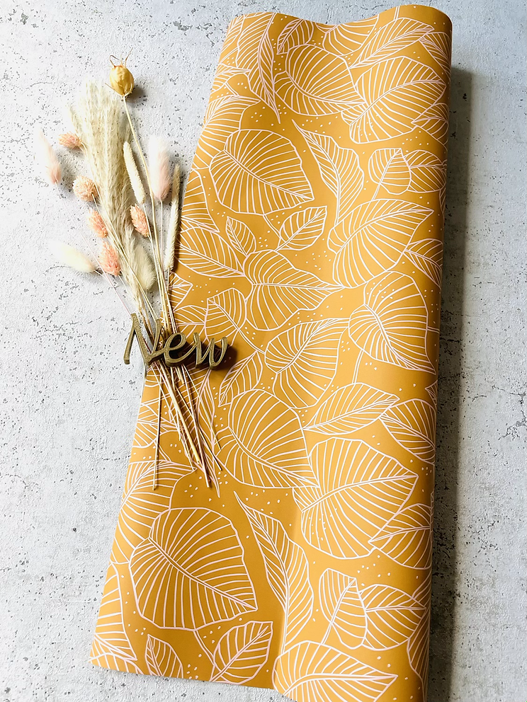 Geschenkpapier  50x300cm Senfgelb