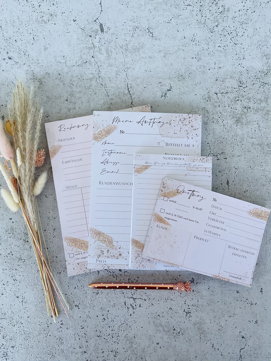 Extra große Business SET Rechnungsblock•Quittungsblock•Auftragsblock