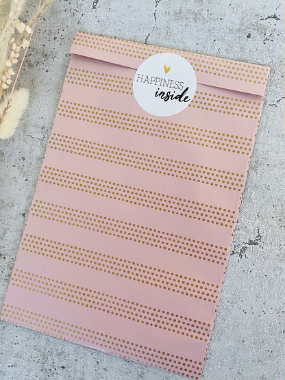 Papier Taschen  •goldenes Rosé• 10 Stk